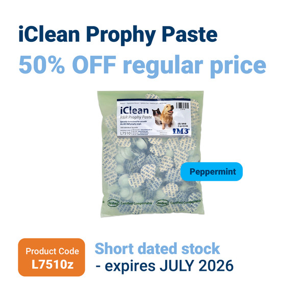 iClean Prophy Paste - Medium 100 x 2g -Peppermint - Short Dated