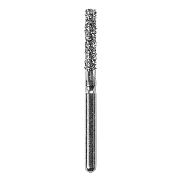 Diamond Bur - Flat End Cylinder 016 Med Grit FG Standard Length - 5 pack
