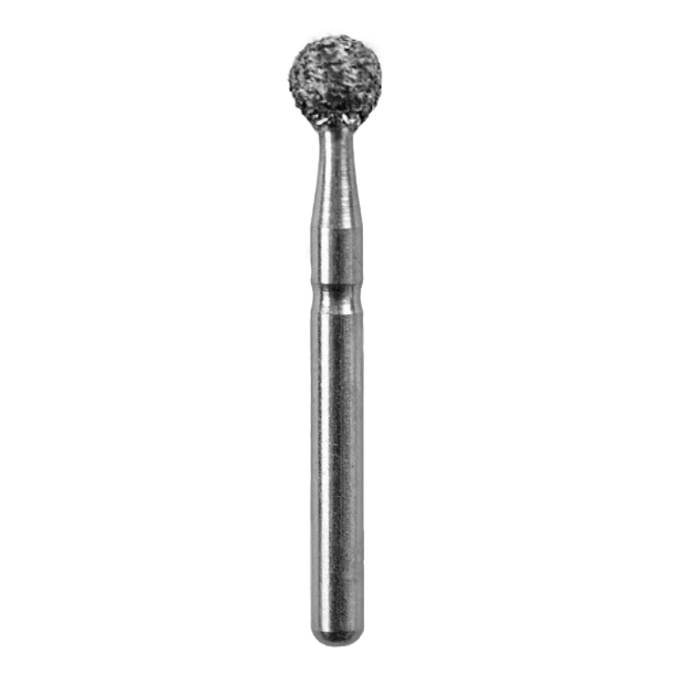 Dental Bur - Diamond Round 8 - Med Grit - 19mm FG (standard length) - 5 pack