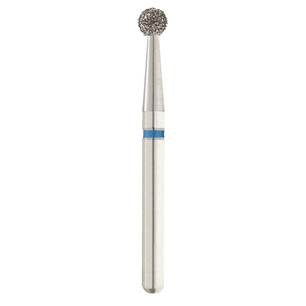 Dental Bur - Diamond Round 8 - Med Grit - 19mm FG (standard length) - 5 pack