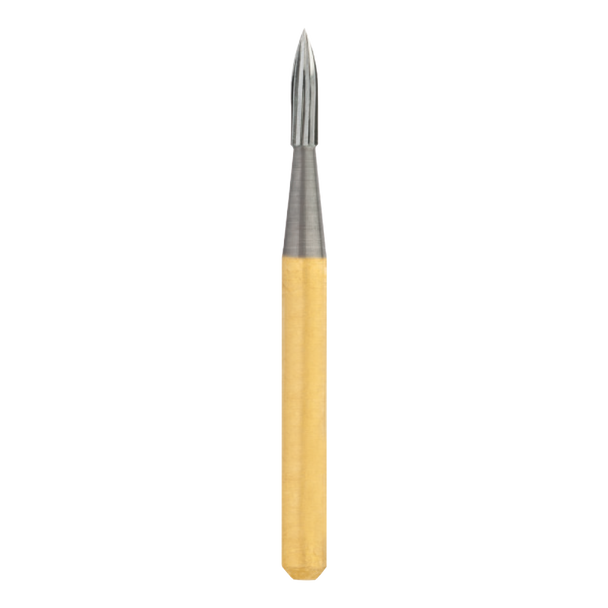 Dental Bur - Fluted 12 / Flame 7903 - 19 mm FG (standard length) - 5 pack