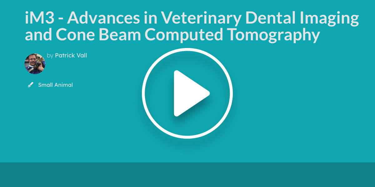 A video on Advances in Veterinary Dental Imaging and Cone Beam Computed Tomography