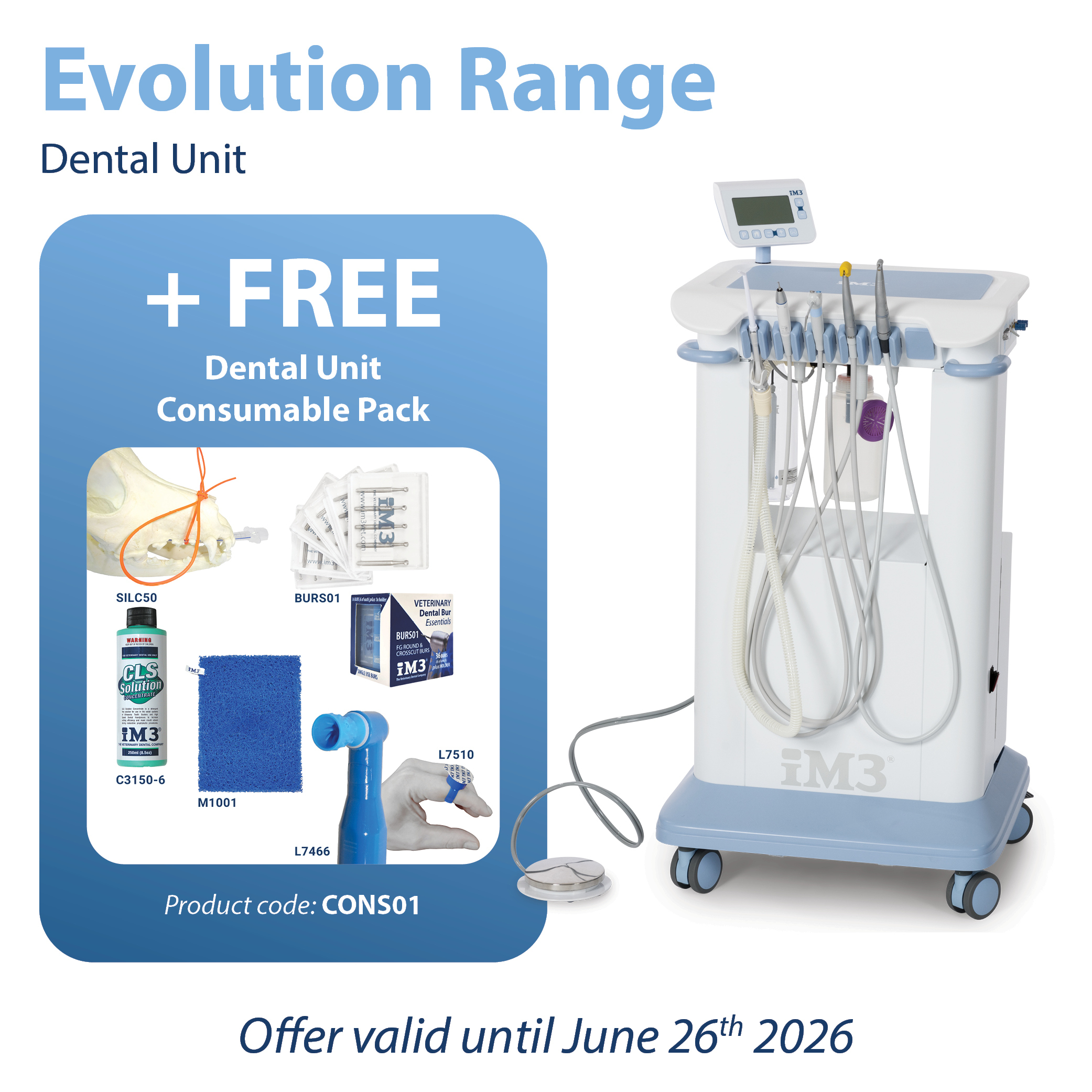 Evolution Range + FREE Dental Unit Consumable Pack