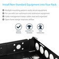 StarTech.com 1U Fixed 19" Adjustable Depth Universal Server Rack Rails - TAA Compliant