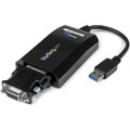 StarTech.com USB 3.0 to DVI External Video Card Multi Monitor Adapter - 2048x1152 - 1 x 9-pin USB 3.0 Type A - Male - 1 x 29-pin DVI-I Digital Video - Female - Black - 1 Each