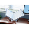 DURABLE Desk Reference System with Display Sleeves - Desktop - 10 Panels - Support Letter Media - Antimicrobial - Gray - 1 Each