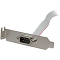 StarTech.com 1 Port 16in DB9 Serial Port Bracket to 10 Pin Header - Low Profile - 1.33 ft Data Transfer Cable for Motherboard - First End: 1 x 9-pin DB-9 Serial - Male - Second End: 1 x 10-pin IDC - Female - Gray - 1 Each