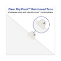 Avery-style Preprinted Legal Bottom Tab Divider, Exhibit K, Letter, White, 25/pk