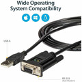 StarTech.com 1 Port USB to Null Modem RS232 DB9 Serial DCE Adapter Cable with FTDI - 1 x 9-pin DB-9 RS-232 Serial - Female - 1 x 4-pin USB 2.0 Type A - Male - Black - 1 Each - TAA Compliant