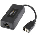 StarTech.com 1 Port USB Over Cat5 / Cat6 Ethernet Extender - Up to 131ft (40m) - 1 x USB - 131.23 ft Extended Range - Plastic - Black