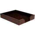 Dacasso Bonded Leather Letter Tray - 2" Height x 10.25" Width x 13.50" Length - Desktop - Dark Brown - Leather - 1 Each
