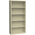 Lorell Fortress Series Bookcase - 34.5" Width x 13" Depth x 72" Height - 6 x Shelf(ves) - Putty - Powder Coated - Steel - Recycled
