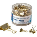 Officemate Assorted Size Binder Clips - Gold - Metal - 30 / Pack