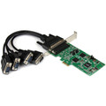 StarTech.com 4 Port PCI Express PCIe Serial Combo Card - 2 x RS232 2 x RS422 / RS485 - PCI Express x1 - 4 x DB-9 RS-232/422/485 - Serial, Via Cable - Plug-in Card - TAA Compliant