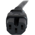 StarTech.com 6 ft 14 AWG Computer Power Cord - IEC C14 to IEC C15 - For PDU, Server, Desktop Computer, Monitor, Printer - 250 V AC / 15 A - Black - 6 ft Cord Length - IEC 60320 C14 / IEC 60320 C15 - 1 Each