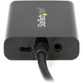 StarTech.com Micro HDMI to VGA Adapter Converter - 1 x 19-pin Micro HDMI Type D Digital Audio/Video - Male - 1 x 15-pin HD-15 - Female, 1 x Mini-phone Stereo Audio - Female - Black - 1 Each