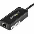 StarTech.com USB 3.0 to Gigabit Ethernet Adapter NIC w/ USB Port - Black - USB - 1 Port(s) - 1 x Network (RJ-45) - Twisted Pair - 10/100/1000Base-T - Desktop