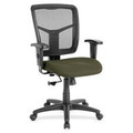 Lorell Ergomesh Managerial Mesh Mid-back Chair - Canyon Fern Seat Color - Vinyl Seat Material - Black Back Color - Mesh Back Material - Black Frame Color - 5-star Base - 1 Each