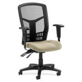 Lorell Executive High-back Mesh Chair - Shire Travertine Seat Color - Mesh Fabric Seat Material - Black Back Color - Black Frame Color - 5-star Base - Black - 1 Each