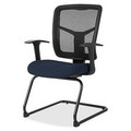 Lorell ErgoMesh Series Mesh Back Guest Chair with Arms - Forte Cadet Seat Color - Mesh, Fabric Seat Material - Black Back Color - Mesh Back Material - Cantilever Base - Black - 1 Each