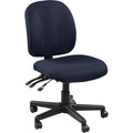 Lorell Mid-back Armless Task Chair - Fabric Seat Material - Fabric Back Material - 5-star Base - Periwinkle Blue - 1 Each