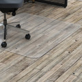 Lorell Big & Tall Chairmat - Hard Floor, Vinyl Floor, Tile Floor, Wood Floor - 53" Length x 45" Width x 0.133" Thickness - Rectangular - Polycarbonate - Clear - 1 Each