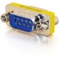C2G DB-9 Mini Gender Changer - 1 x 9-pin DB-9 Serial Male - 1 x 9-pin DB-9 Serial Male - Silver, Yellow - 1 Each