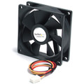 StarTech.com 80mm Ball Bearing Computer Case Fan - 1 Pack - 3.15" Maximum Fan Diameter - 26.60 CFM Maximum Airflow - 2000 rpm - 27 dB Noise - 3-pin TX3 Female - Plastic - 1 Each - Case