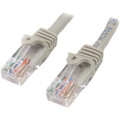 StarTech.com 3ft Cat5e Snagless UTP Patch Cable - 3 ft Category 5e Network Cable for Network Device - First End: 1 x RJ-45 Network - Male - Second End: 1 x RJ-45 Network - Male - Patch Cable - Gold Plated Connector - CM - 24 AWG - Gray - 1 Each