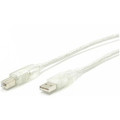 StarTech.com Transparent USB 2.0 cable - 4 pin USB Type A (M) - 4 pin USB Type B (M) - 10 ft - 10 ft USB Data Transfer Cable - First End: 1 x 4-pin USB 2.0 Type A - Male - Second End: 1 x 4-pin USB Type B - Male - 480 Mbit/s - Transparent - 1 Each