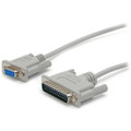 StarTech.com 10 Ft Serial Null Modem Cable 9-25 F/M - 10 ft Serial Data Transfer Cable for Modem, Printer, PC - First End: 1 x 9-pin DB-9 Serial - Female - Second End: 1 x 25-pin DB-25 Serial - Male - Shielding - Gray - 1 Each