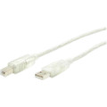 StarTech.com USB Cable - 3 ft USB Data Transfer Cable - First End: 1 x 4-pin USB Type A - Male - Second End: 1 x 4-pin USB Type B - Male - Transparent - 1 Each