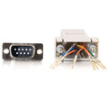 C2G RJ45/DB9M Modular Adapter - 1 x RJ-45 Serial - 1 x 9-pin DB-9 Serial Male - Gray - 1 Each