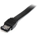 StarTech.com Shielded External eSATA Cable - 6 ft SATA Data Transfer Cable for Notebook, Storage Device, Desktop Computer - First End: 1 x 7-pin eSATA - Male - Second End: 1 x 7-pin eSATA - Male - 6 Gbit/s - Shielding - Black - 1 Each