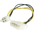 StarTech.com Power Cable Adapter - For Motherboard - 12 V DC - 6" Cord Length - LP4 / ATX - 1 Each - TAA Compliant