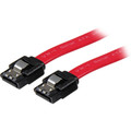 StarTech.com 24in Latching SATA Cable - M/M - 2 ft SATA Data Transfer Cable for Hard Drive - First End: 1 x 7-pin SATA 3.0 - Male - Second End: 1 x 7-pin SATA 3.0 - Male - 6 Gbit/s - Red - 1 Each