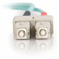 C2G Fiber Optic Duplex Patch Cable - 9.84 ft Fiber Optic Network Cable for Network Device - First End: 2 x SC Network - Male - Second End: 2 x SC Network - Male - 10 Gbit/s - Patch Cable - Duplex - 50/125 &micro;m - Aqua - 1 Each