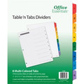 Avery&reg; Table 'N Tabs Numeric Dividers - 8 x Divider(s) - 1-8 - 8 Tab(s)/Set - 8.5" Divider Width x 11" Divider Length - 3 Hole Punched - White Paper Divider - Multicolor Paper Tab(s) - 8 / Set