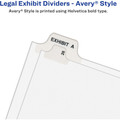 Avery&reg; Side Tab Individual Legal Dividers - 25 x Divider(s) - Side Tab(s) - 256 - 1 Tab(s)/Set - 8.5" Divider Width x 11" Divider Length - Letter - 8.50" Width x 11" Length - White Paper Divider - 20% Recycled - 25 / Pack