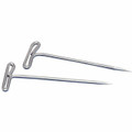 Gem Office Products T-pins - 2" Length - Nickel - Steel - 100 / Box