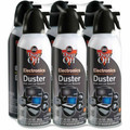Falcon Dust-Off Compressed Gas Duster - Ozone-safe, Moisture-free - Black - 6 / Pack
