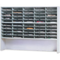 Mayline Mailflow-T-Go Mailroom System - 50 Compartment(s) - 2 Tier(s) - Compartment Size : 2.63" x 11.63" x 13.25" - 46.25" Height x 60" Width x 13.25" Depth - Desktop - 30% Recycled - Pebble Gray - Steel - 1 Each