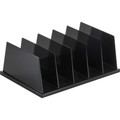 Officemate Desktop Sorter - 5 Compartment(s) - 9" Height x 13.50" Width x 5" Depth - Desktop - Black - Plastic - 1 Each