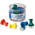 Officemate Giant Push Pins - 1.5" Length - Assorted - 12 / Pack