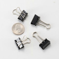 Officemate 99020 Small Binder Clips, Black, 12/Pack - Small - 0.7" Width - 0.37" Size Capacity - Corrosion Resistant - Black - 12 / Box