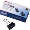 Officemate Binder Clips - Medium - 2.4" Width - 0.62" Size Capacity - for File - Corrosion Resistant, Durable - Black - 12 / Box