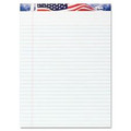 TOPS American Pride Writing Tablets - 50 Sheets - Strip - 0.34" Ruled - 16 lb Basis Weight - 8 1/2" x 11 3/4" Sheet Size - White Paper - Perforated, Bleed Resistant - 3 / Pack