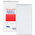 TOPS Reporter's Notebooks - 70 Sheets - Gregg Ruled Margin - 4" x 8" Sheet Size - White Paper - Pocket - 4 / Pack