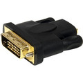 StarTech.com HDMI to DVI-D Video Cable Adapter - F/M - 1 x HDMI Digital Audio/Video Female - 1 x DVI-D Digital Video Male - Gold Connector - Black - 1 Each