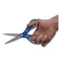 Kleenearth Soft Handle Scissors, 8" Long, 3.25" Cut Length, Blue/gray Straight Handle